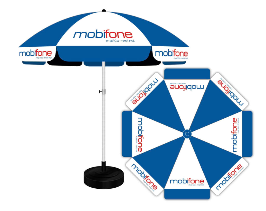 Dù quảng cáo Mobifone chuyên nghiệp, in ấn theo yêu cầu
